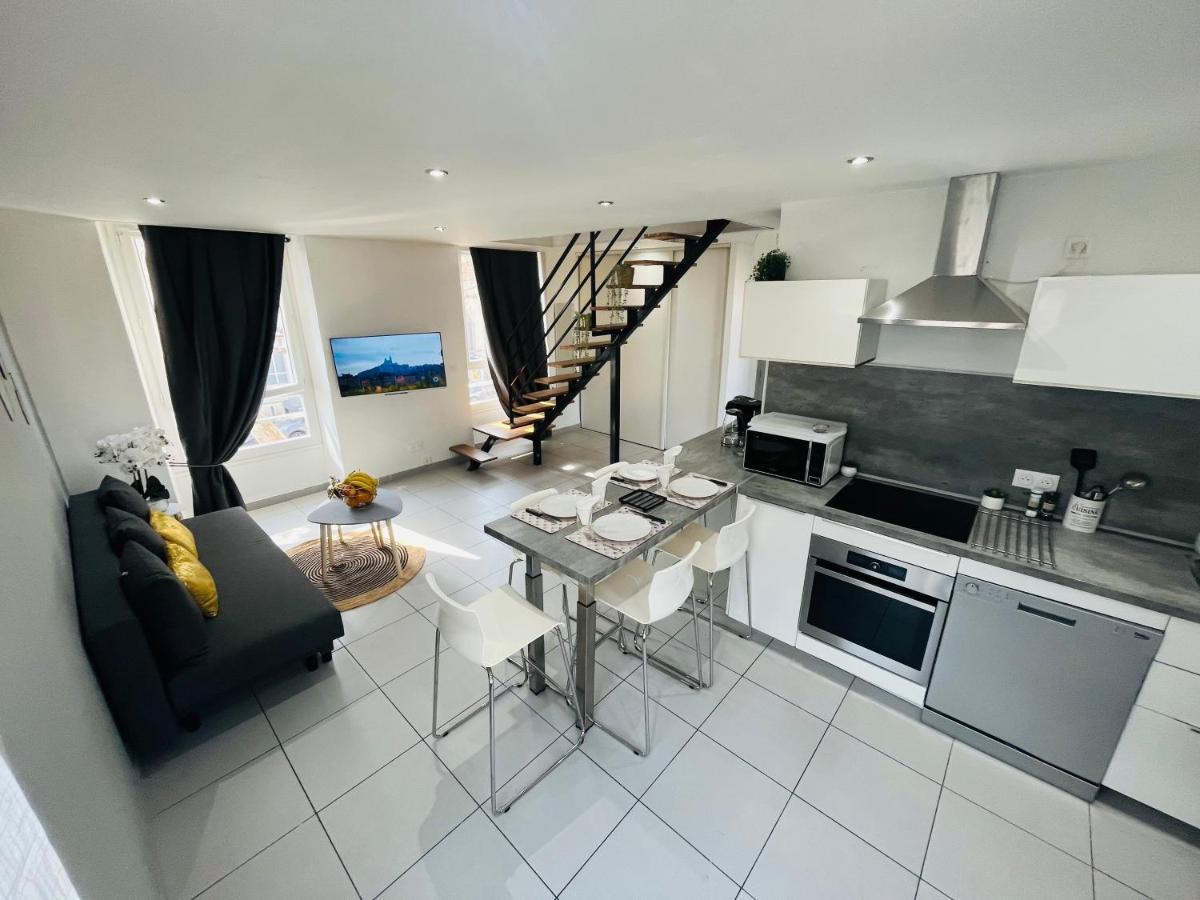 Superbe Duplex Design Neuf 2 Chambres, Climatise Tout Confort, Facile D,Acces Stationnement Gratuit Marseille Exteriér fotografie